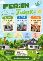 Ferien - Freizeit Sommer 2027/1.Teil - 8.-9.Juli - 8.30h - 15.30h